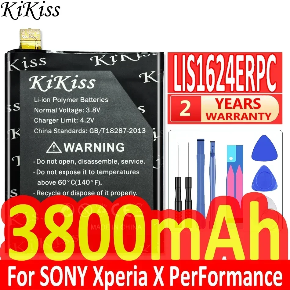 

Аккумулятор KiKiss для сотового телефона SONY Xperia X Performance F8132, литий-полимерный, 3800 мАч, LIS1624ERPC