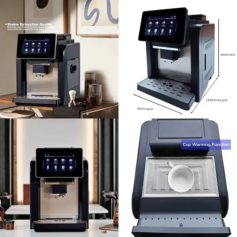Premium 7 Touch Screen Fully Automatic Commercial Espresso Machine 19 Bar Pump 20-30 Cup Capacity Factory Direct European