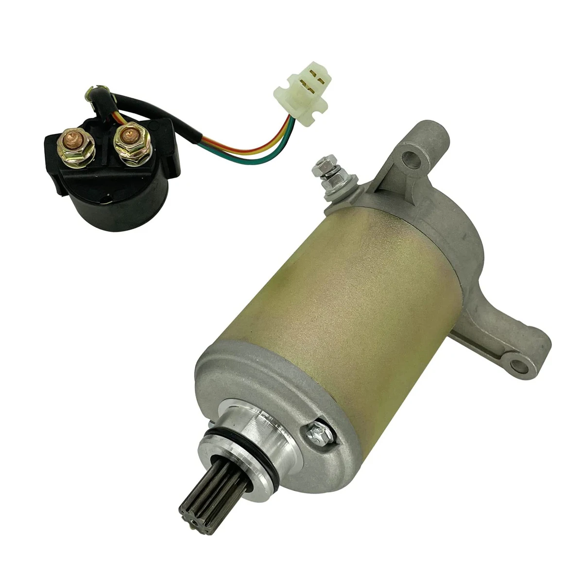 

18756 Starter Motor & Solenoid Relay For Yamaha Warrior 350 YFM350X 1987-2004 1YW-81800-50