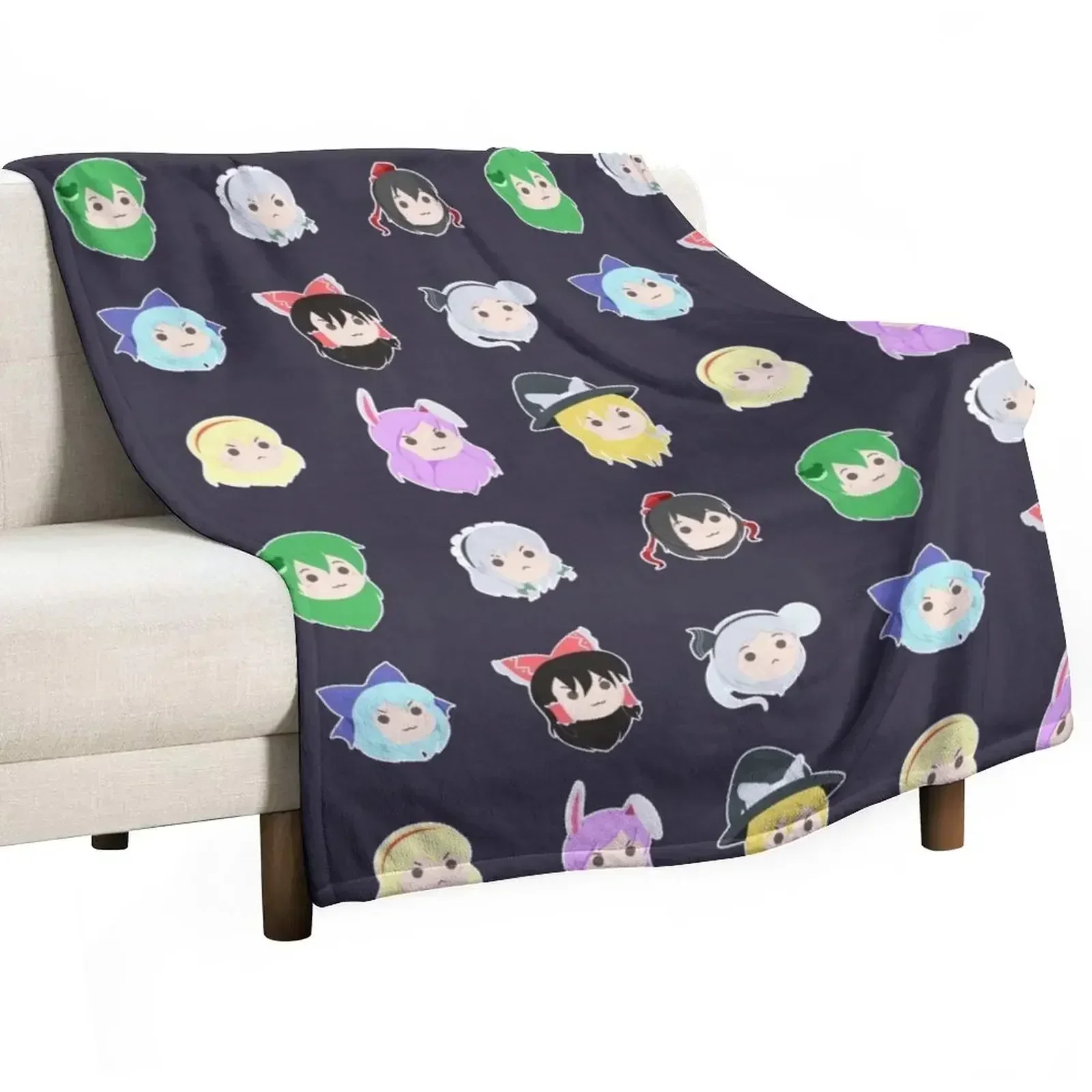 Touhou Headcuties [Estampado] (Transparent Version) Throw Blanket for babies sofa bed Bed Fashionable Blankets