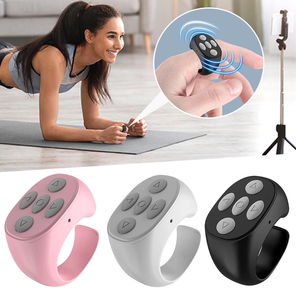 For TikTok Ring Bluetooth Remote Control Fingertip Selfie Video Controller Automatic Page Turner Browsing For Mobile Phone