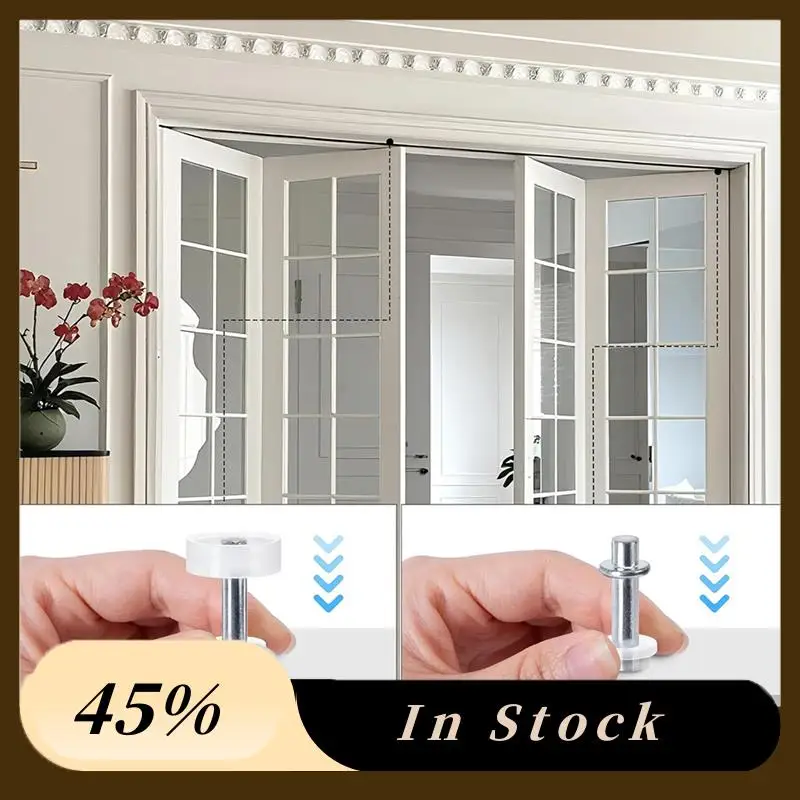A60zbi-Fold Door Repair Kit With Top Roller Guide Wheel And Pivot, Spring-Loaded Mechanism For Efficient Operation Bmay