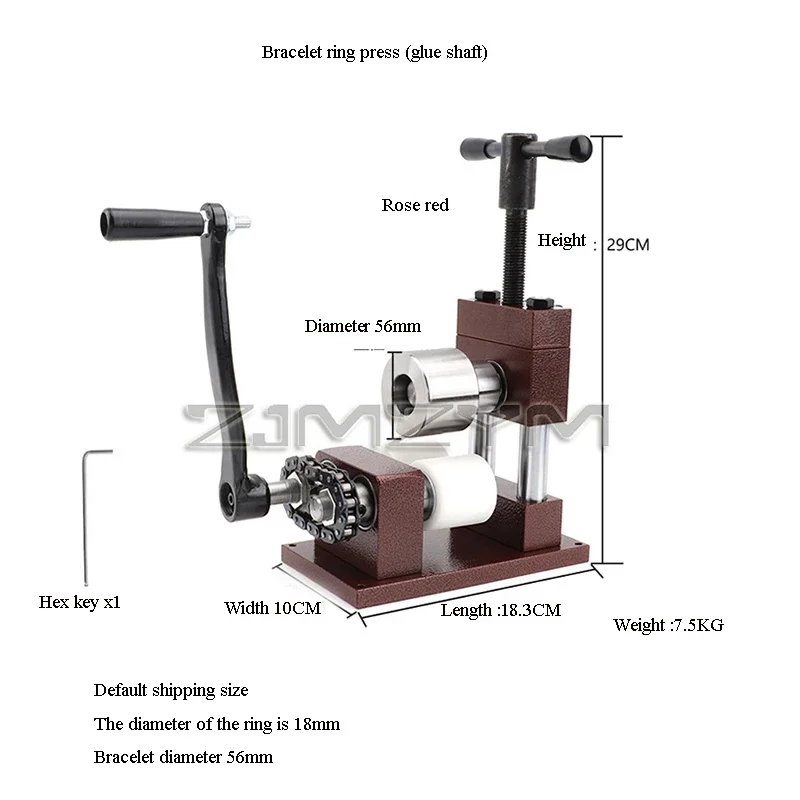 Ring Bracelet Rolling Machine Manual Hand Crank Rings Bender Point Flattening Roll Round Bending Gold Jewelry Tools