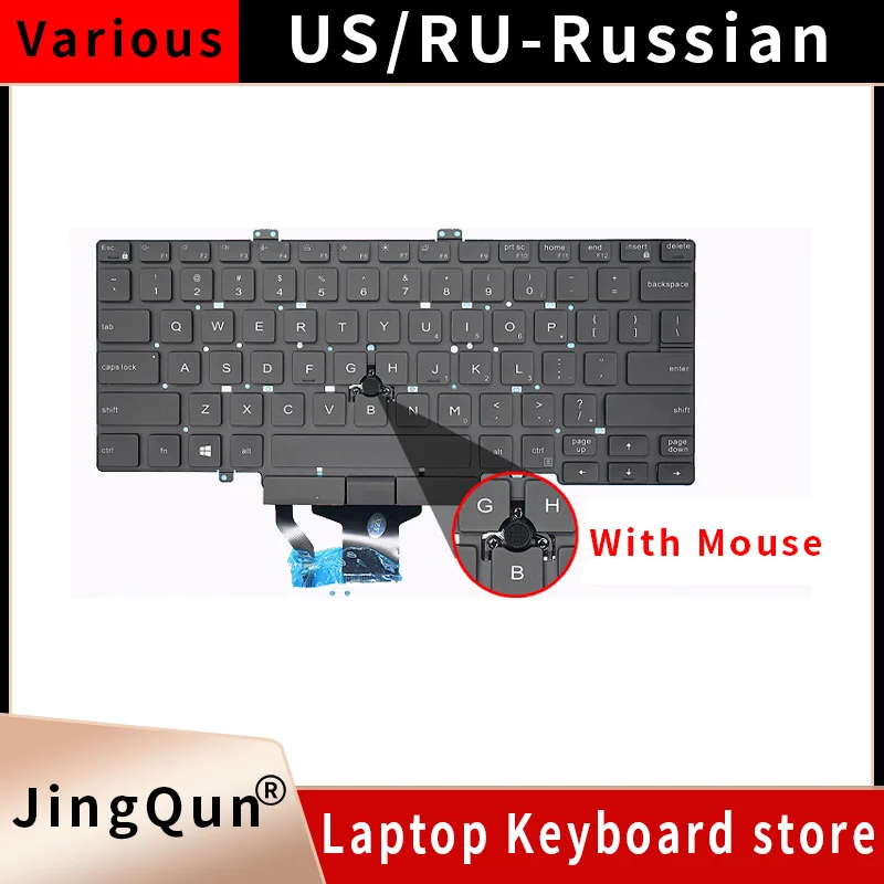 US RU Backlit keyboard for Dell latitude 7400 3400 5400 5401 057T39 57T39 PK132FB2A13 DLM18G7 P98G DPN 0PRMKM DLM18G6
