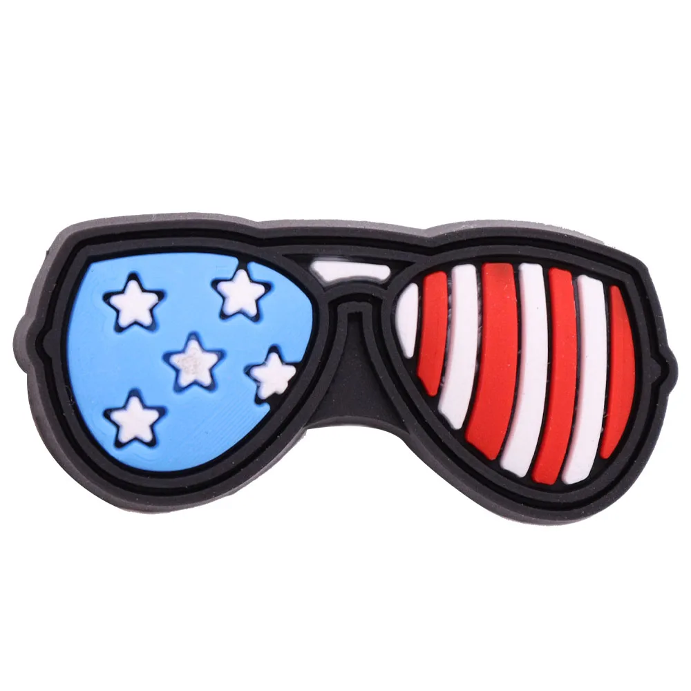 Insignia de policía para gafas, camiseta de Inglaterra, abrigo de Islandia, Australia, Vietnam, adornos para zapatos de PVC, alfileres para zuecos, regalo Unisex, 1 Uds.