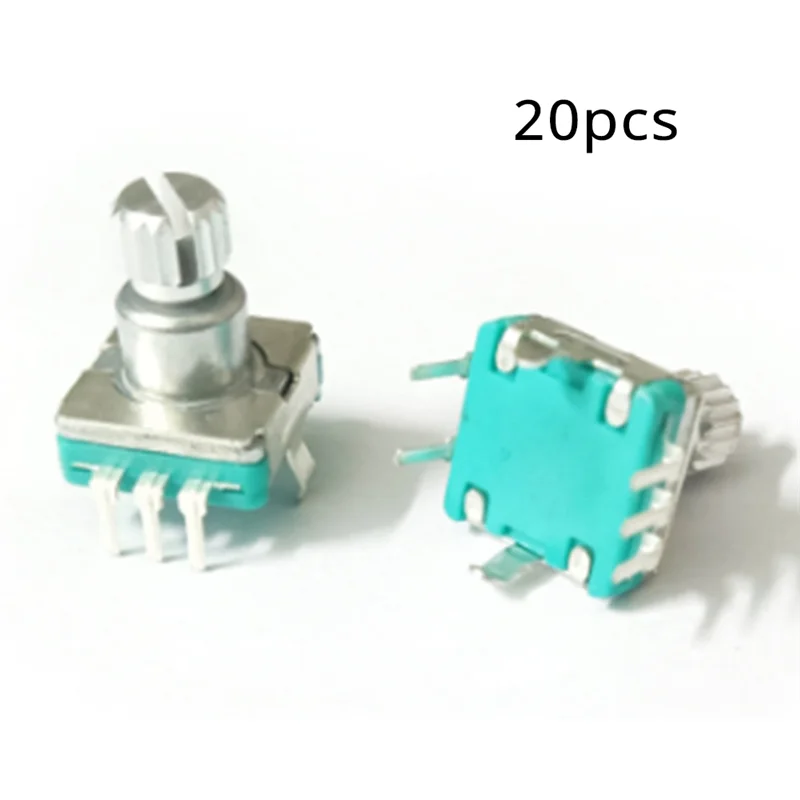 AA08-360 Degree Rotary Encoder EC11 With Push Button 5Pin 20 Positions 20 Pulse Code Switch Handle 20MM Digital Potentiometer