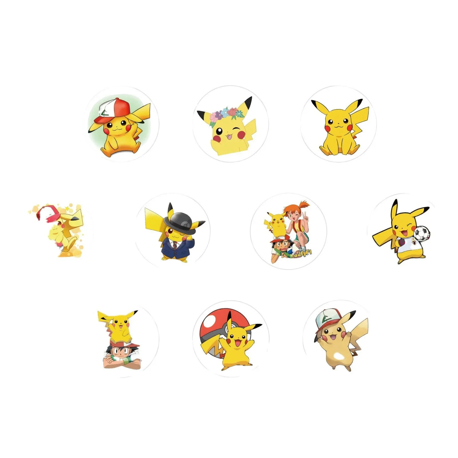 500/2000 pçs pokemon pikachu adesivos de vedação bonito dos desenhos animados anime adesivos redondos diy decoração álbum diário etiqueta graffiti