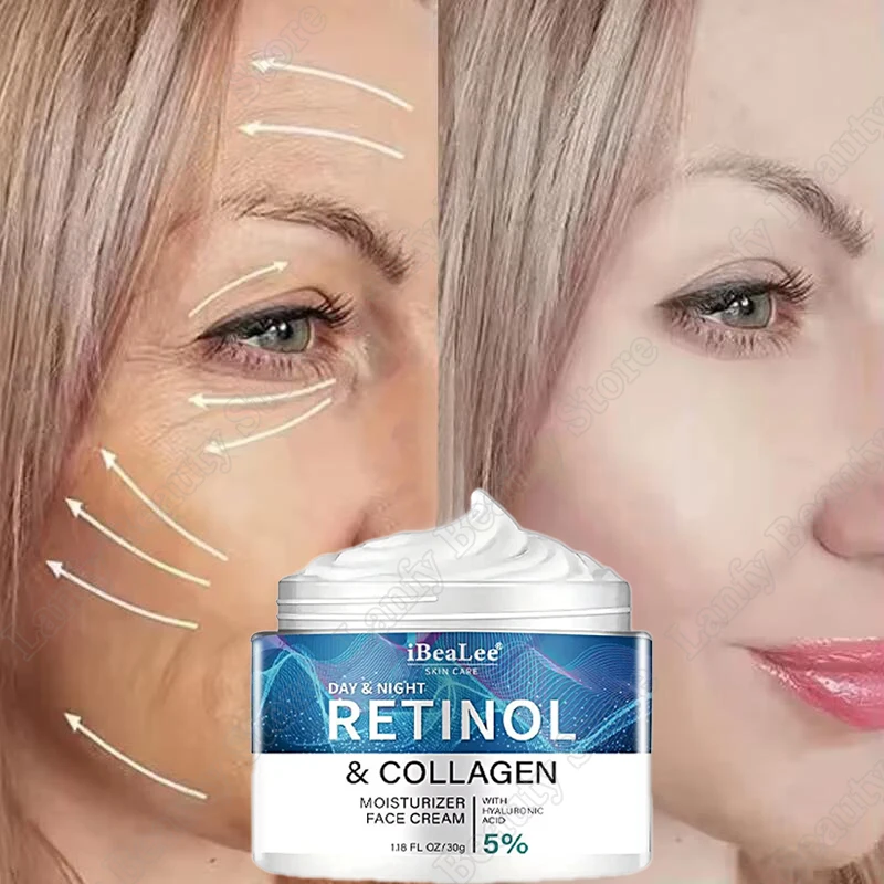 Retinol Anti-wrinkle Cream For Men Collagen Anti-Aging Removal Face & Neck Wrinkle Efficient Moisturize Firming Korean Skin Care