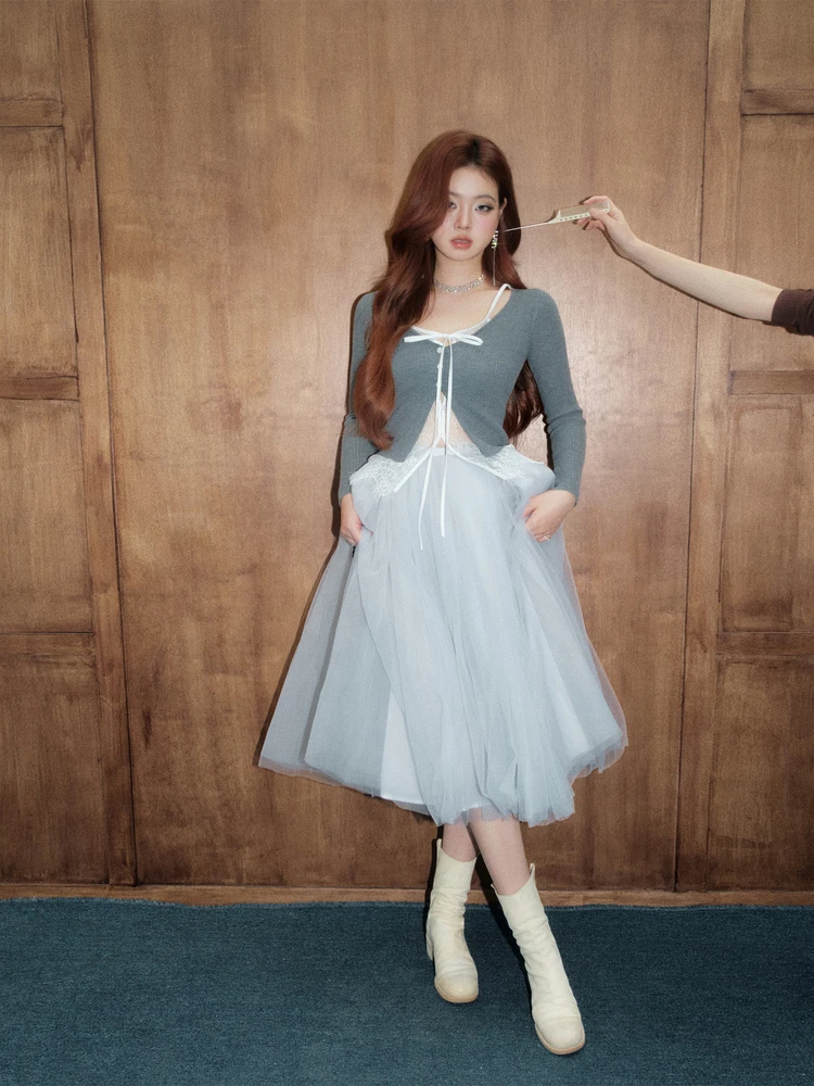 

Юбка миди Olivia Duo Ballet Sle, новая модная модель с высокой талией, А-силуэт, для женщин и девушек, осень-зима