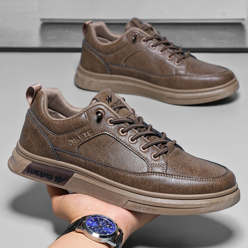Men's British style business casual leather shoes Versatile commuting men's shoes Men's formal and casual shoes