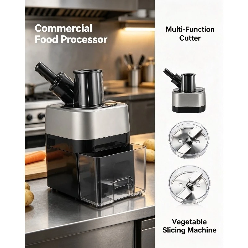 4-in-1 Multifunctional Electric Food Cutter, Household Heavy Duty Meat Grinder, Automatic Food Processing Kitchen Appliance