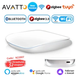 AVATTO Tuya ZigBee 3.0 BLE 스마트 게이트웨이 허브, 멀티 모델 스마트 홈 브리지, 무선 리모컨, 알렉사 구글 홈으로 작동