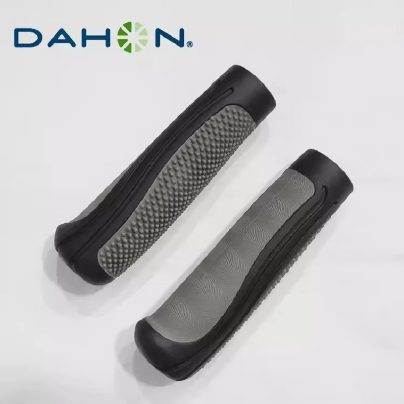 DAHON BYA412 Original Bicycle Handlebar Grips Folding MTB Bike Rubber Handlebar Grips 22.2mm Universal Accessory Gray Black