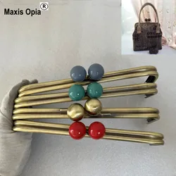 New 24.0*8.5 Cm Resin Candy Clasp Antique Brass Metal Purse Frames No Screws Diy Handbag Luggage Accessories Obag Frame Handles