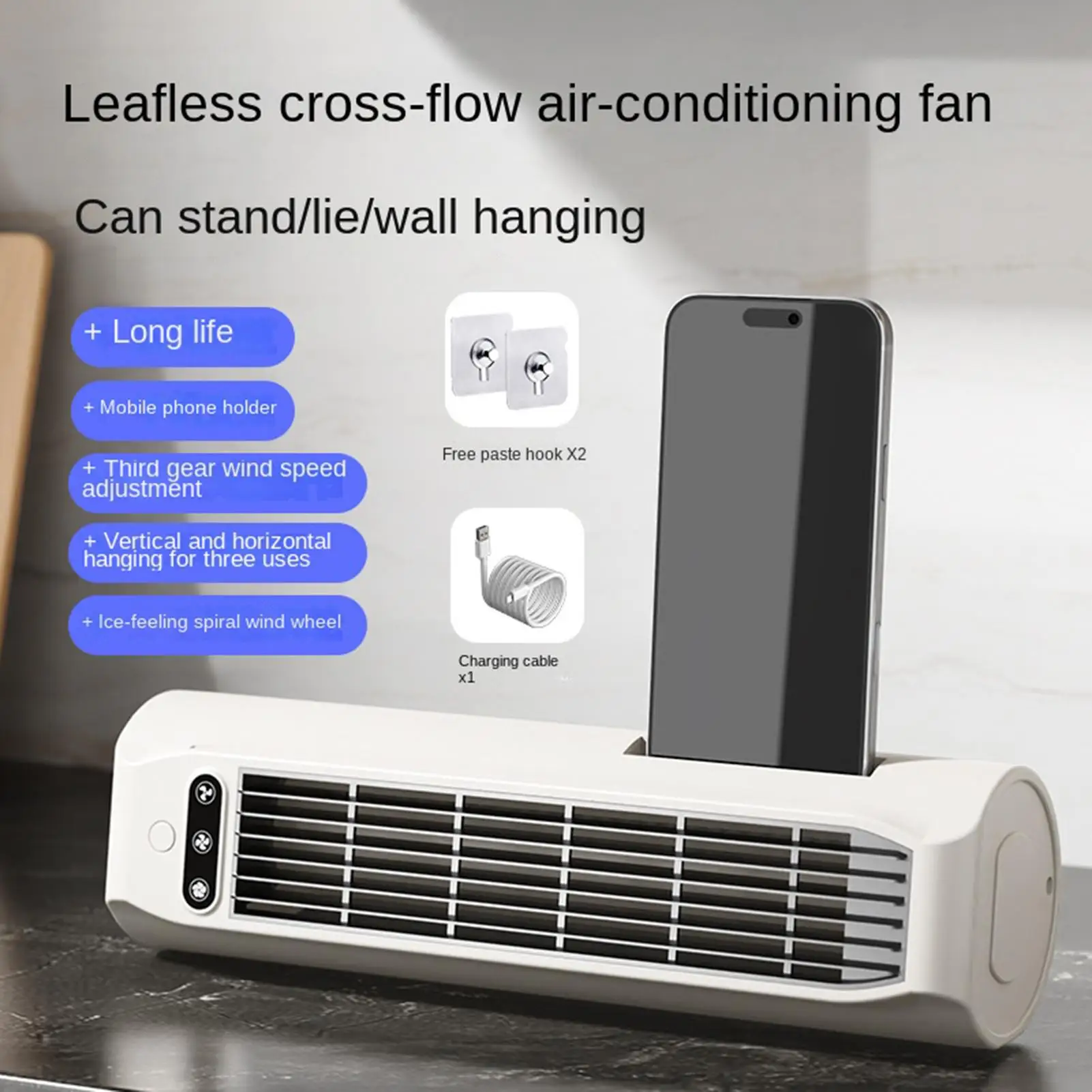 

Desk Tower Fan 3 Speed Settings Household Desktop Fan For Women Men Students Travelers Home Apartment Study Bedroom Living Room