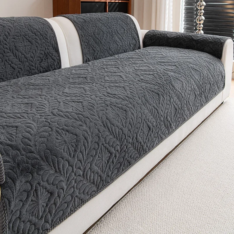 2026 New High-end Sofa Cushion Four-season Universal Straight Row One-piece Seat Cushion for Livingroom Solid Color Non-slip