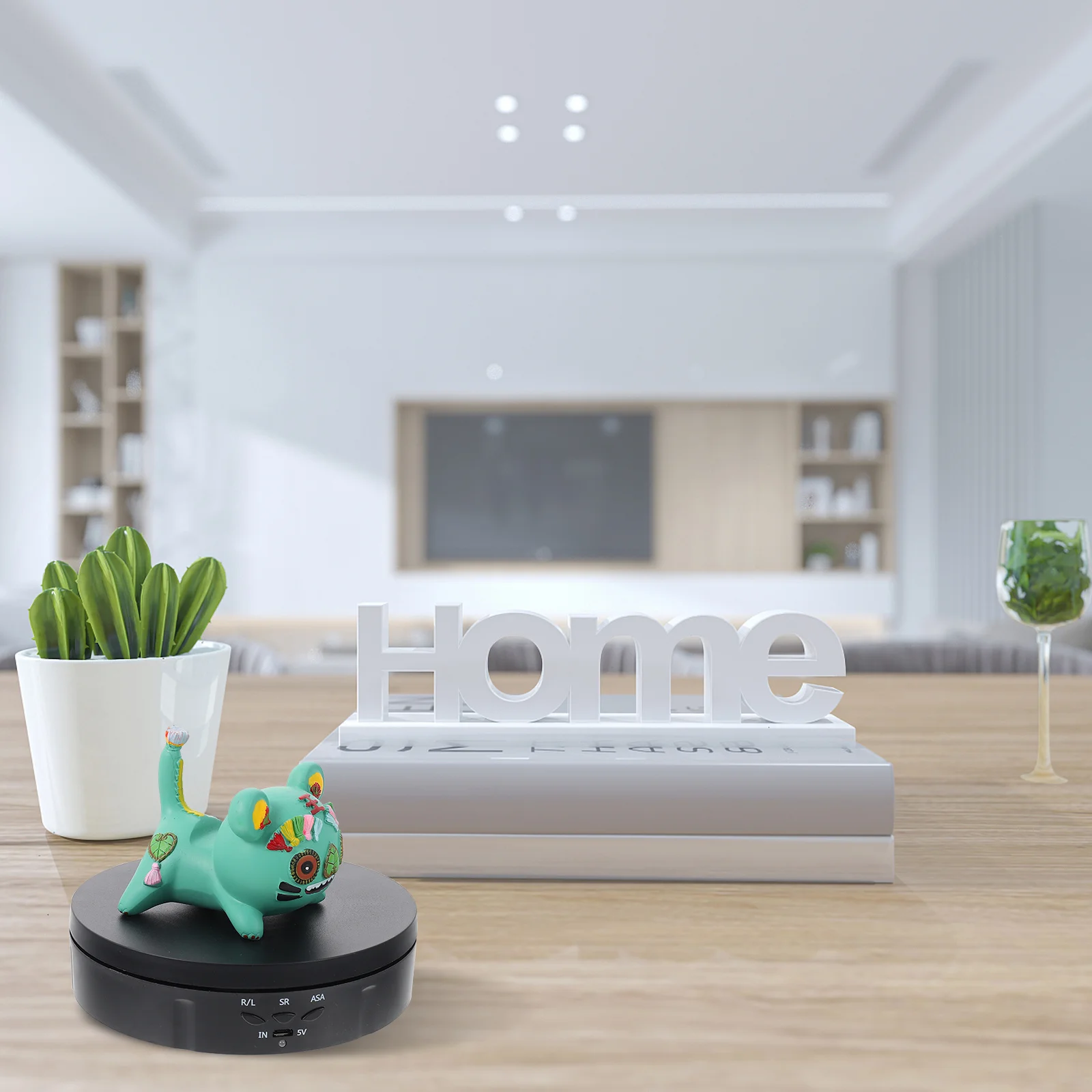 

1Set Electric Rotating Display Stand ABS Turntable for Jewelry Watches Collectibles Exhibition Display