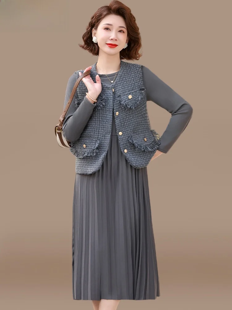 spring-faion-mommy-outfit-dr-set-small-fraance-sle-vest-jaet-new-2025-middle-aged-and-ly-spring-skirt-women