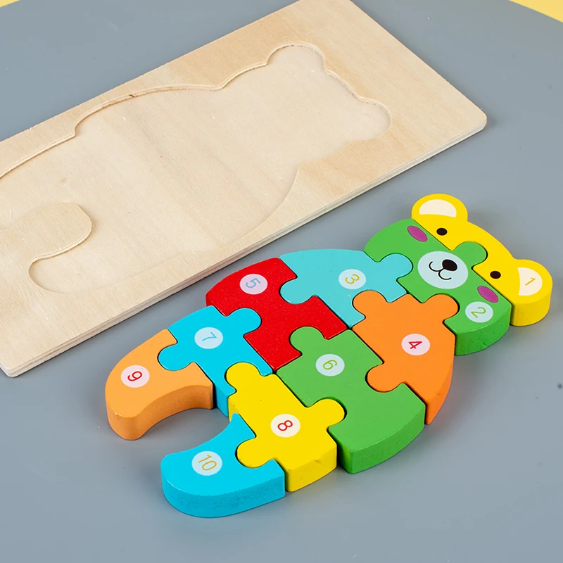 モンテッソーリ木製幼児パズル子供用モンテッソーリおもちゃ幼児用 2 3 4 歳幼児恐竜おもちゃ