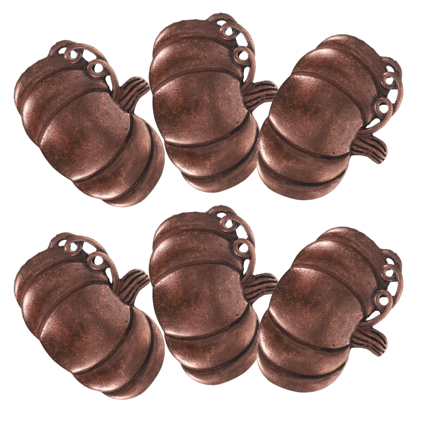 

6pcs Pumpkin Rings Dinner Table Decor Harvest Thanksgiving Halloween Party Napkin Holders Alloy Napkin Buckles
