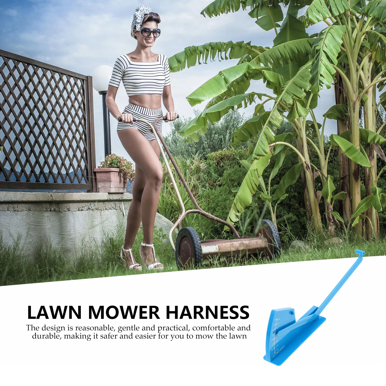 

2 pcs Lawn Mower Balance Ruler Deck Level Gauge ABS Durable Precise Measurement Stable Design Long Service Time Gardening Tools