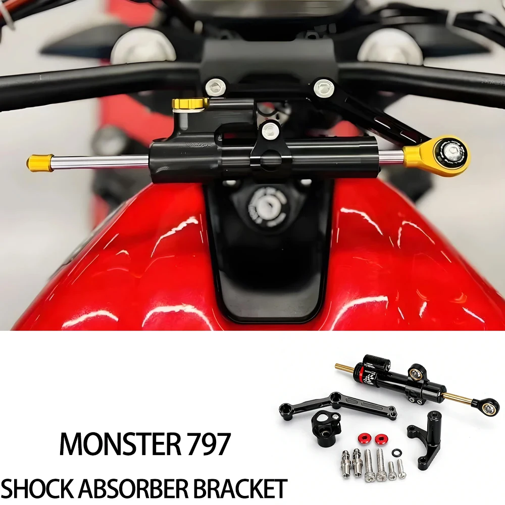NEW For Ducati Monster 797 821 1200 1200S 2014 - 2021 2020 2019 2018 Steering Stabilize Damper Bracket Mount Motorcycle