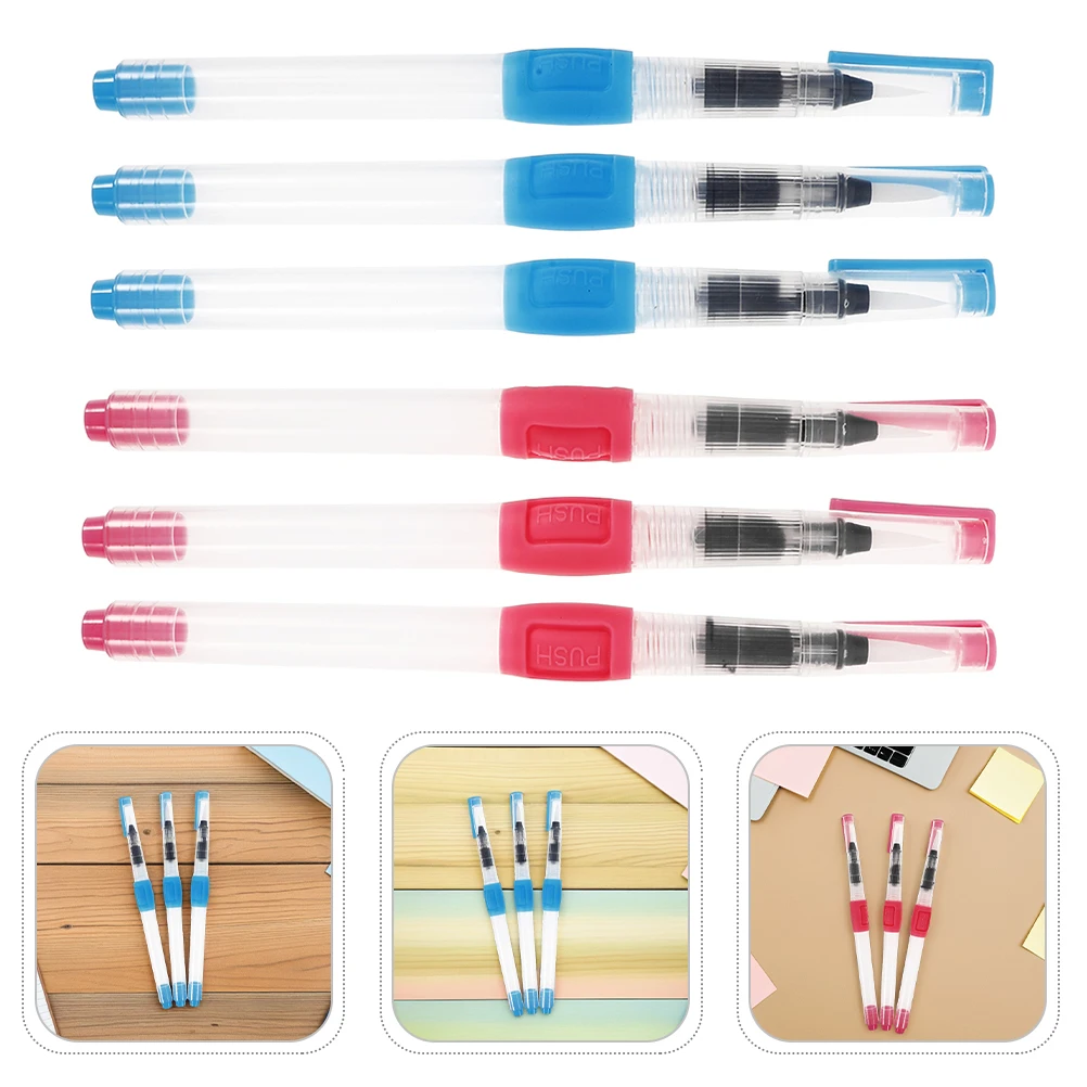 

6 Pcs Watercolor Pen Set Art Brush Beginner Kit Tip Fountain Chinese Calligraphy Filling