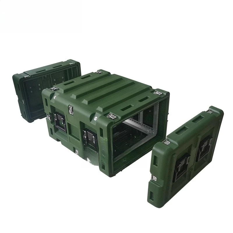 

Rotomolded 6U shock absorption rack case Air case Audio-visual equipment Mobile cabinet case Safety protection box