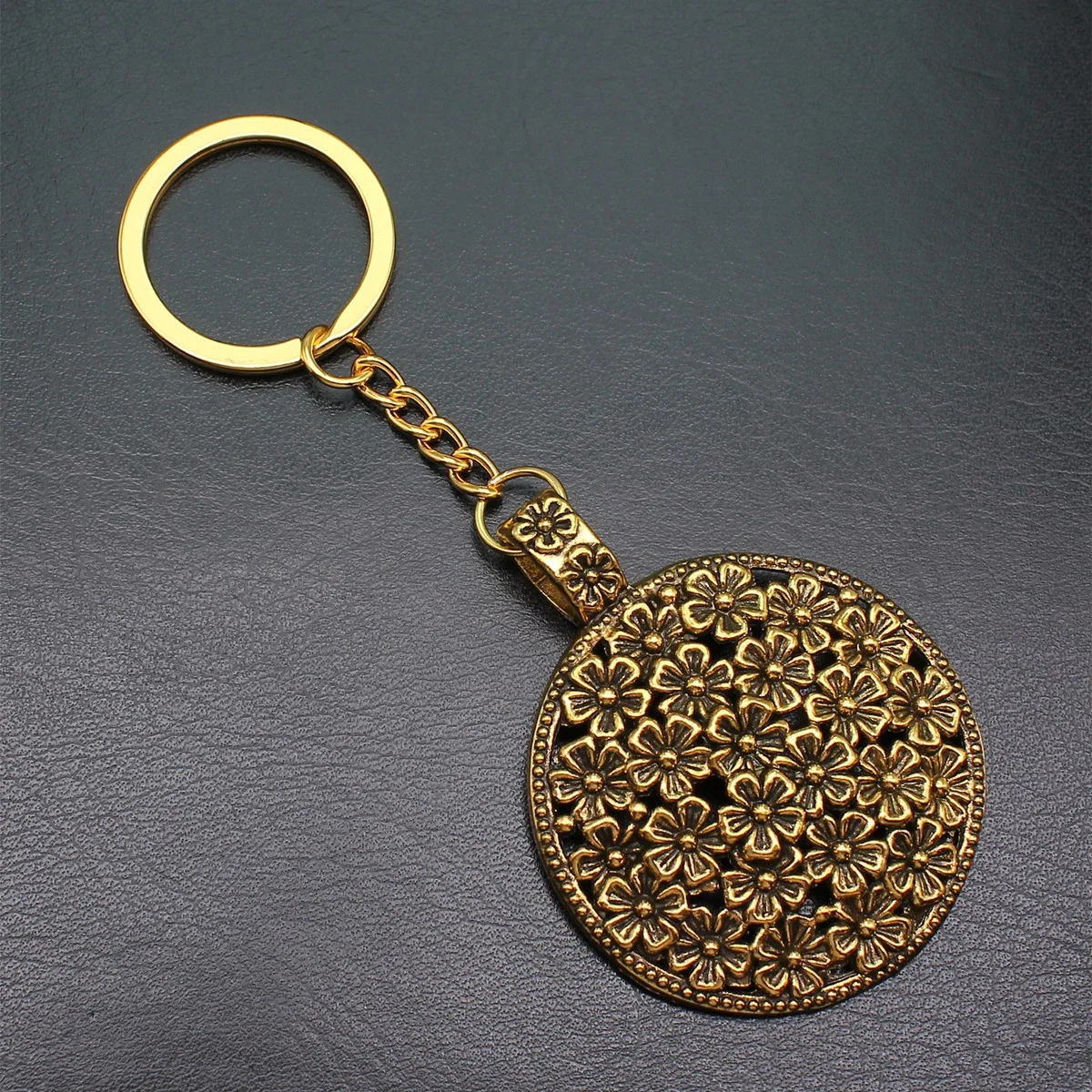 For You Girl Jewelry Flower Of Life Keychains 28mm Ring