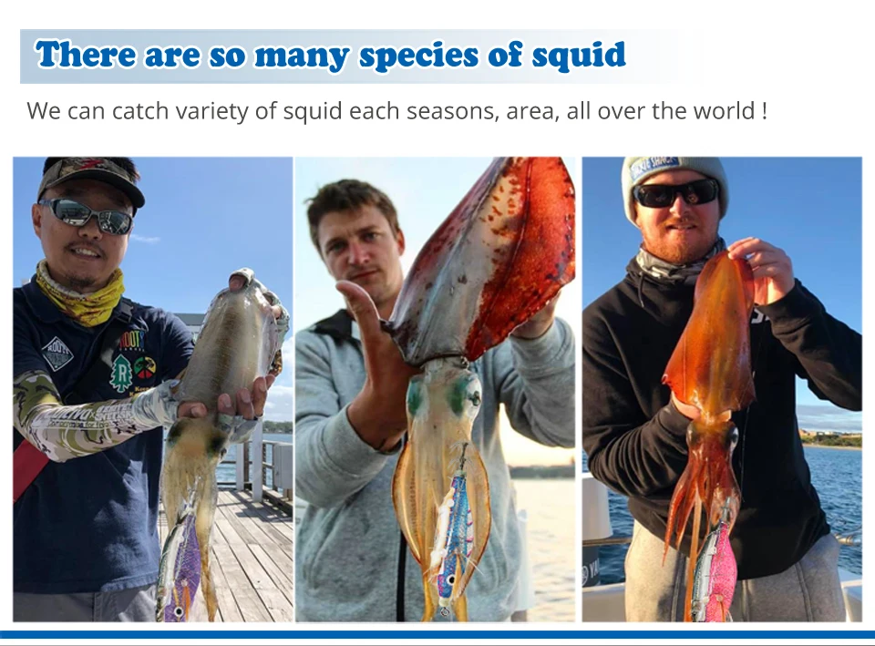Neue 14pc Webfoot Octopus Egi Angeln Locken Tintenfisch Jig Egi Haken Künstliche Gebündelt Leuchtende Tintenfisch Köder Holz garnelen für Angeln – Detail 8