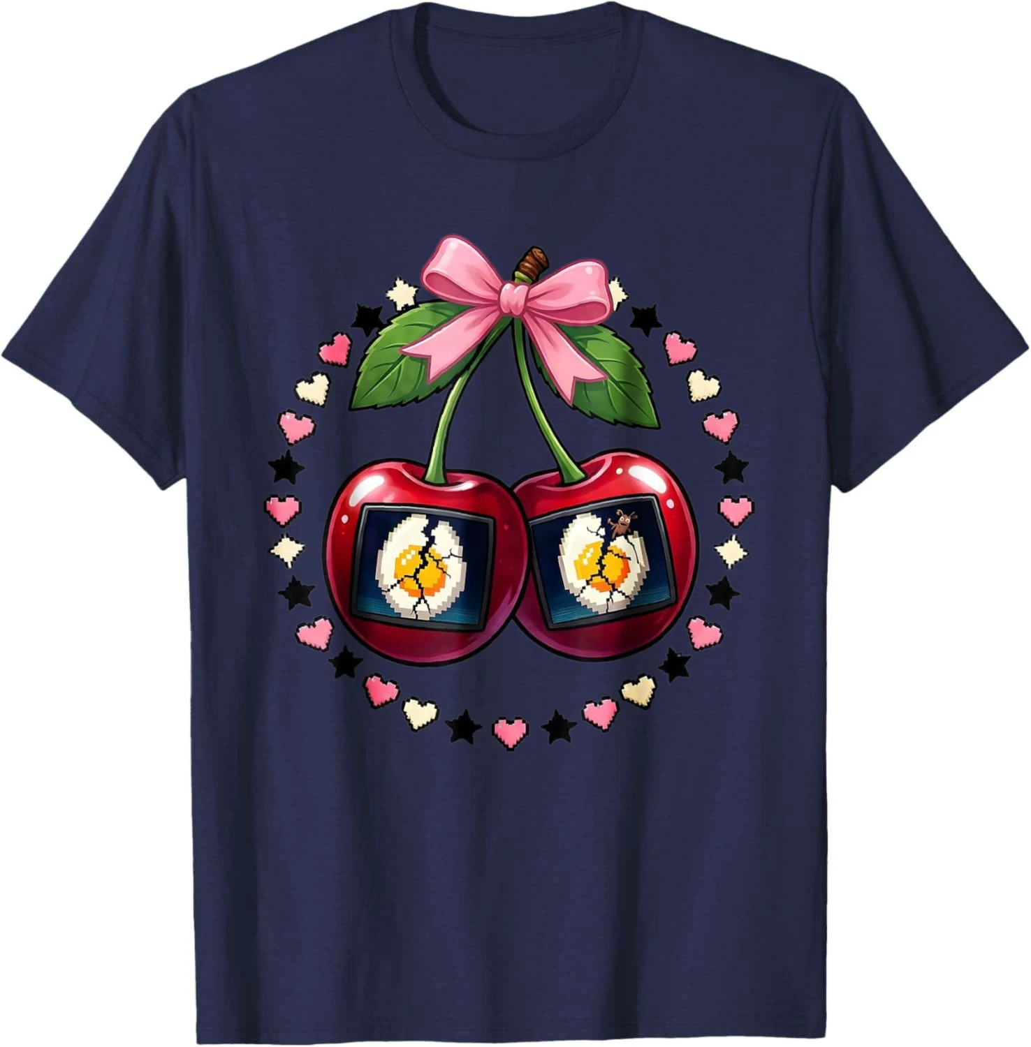 Y2K Digital Pet Hatching Pixel Screen Graphic T-Shirt Streetwear Clothing Gifts for Men Cotton Tee Graphic T Shirts