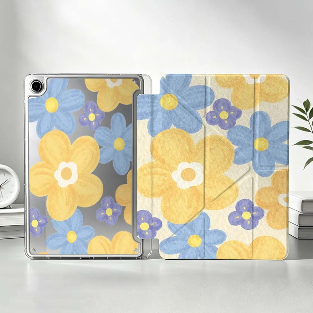 

Minimalist Floral Pattern For Samsung Galaxy Tab S11 S10 S9 S8 S7 S6 A11 A10 A9 FE Plus Lite Foldable 3Y Tablet Case Soft