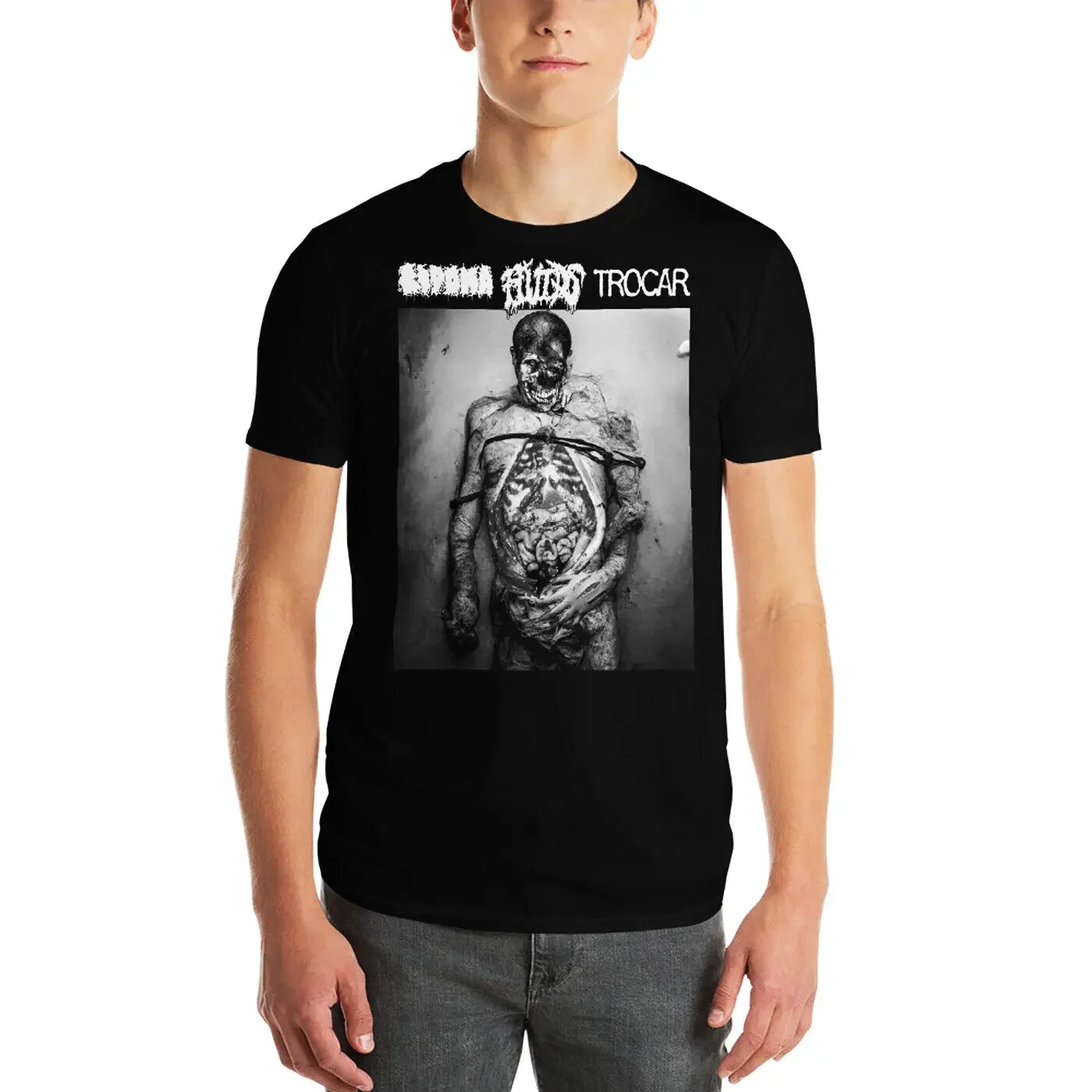 Cotton Tee Lipoma Fluids Trocar Dissertations T Shirt New Mortician Carcass Gore horror movie