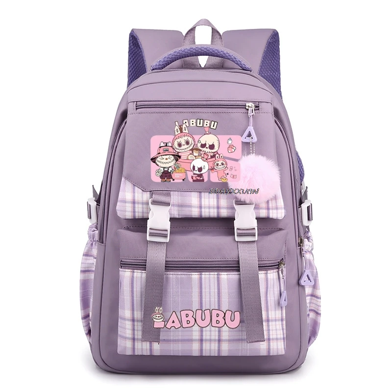 New Fashion Women Backpack Cartoon labubu School Bag Fashion Lady Trendy College Cool Female Backpack Women Laptop Bag Gift