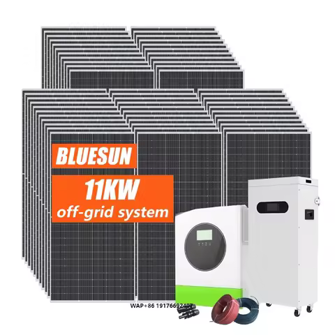 Bluesun 5KW 10KW Off Grid Hybrid Solar Energy Storage System 20KWH 30KWH Solar Panel Power System All in One Home Full Set