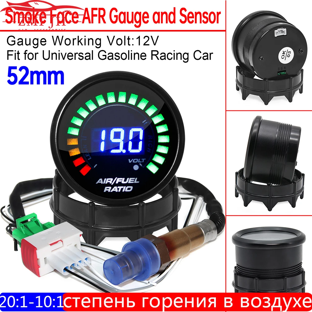 Universal Gasoline Engine Car Digital Air Fuel Ratio Gauge Narrowband O2 Sensor 0258006028 Car Gauge AFR Meter for 12V Car