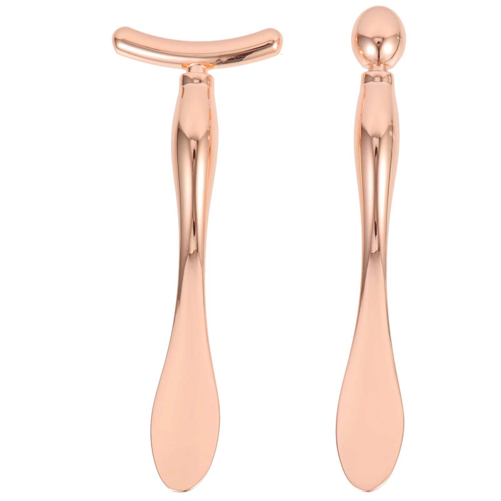 

2 шт. Т-образный крем-карандаш, набор совок для защиты от слоеного глаза, ролик для маски для лица, ложка, металлический шпатель для макияжа, инструмент для ухода за глазами, массаж кожи