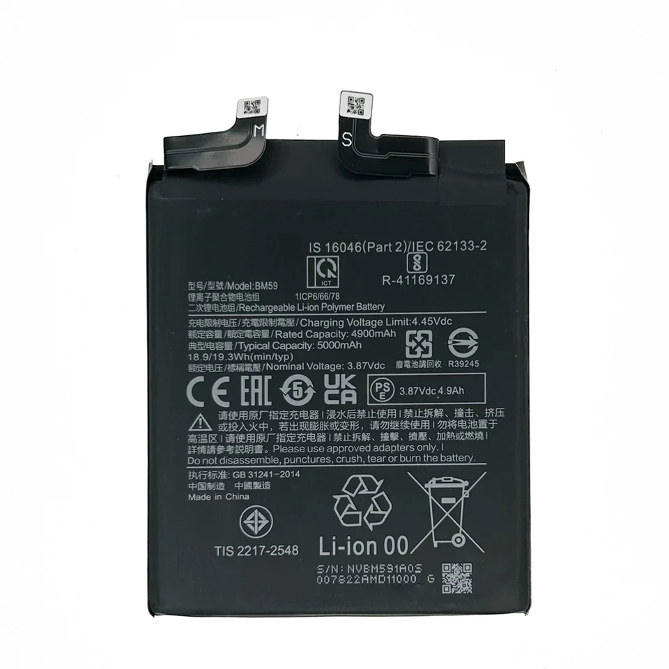 Batería original BM59 para Xiaomi Mi 11T, 5000mAh, alta calidad, incluye kit de herramientas 5