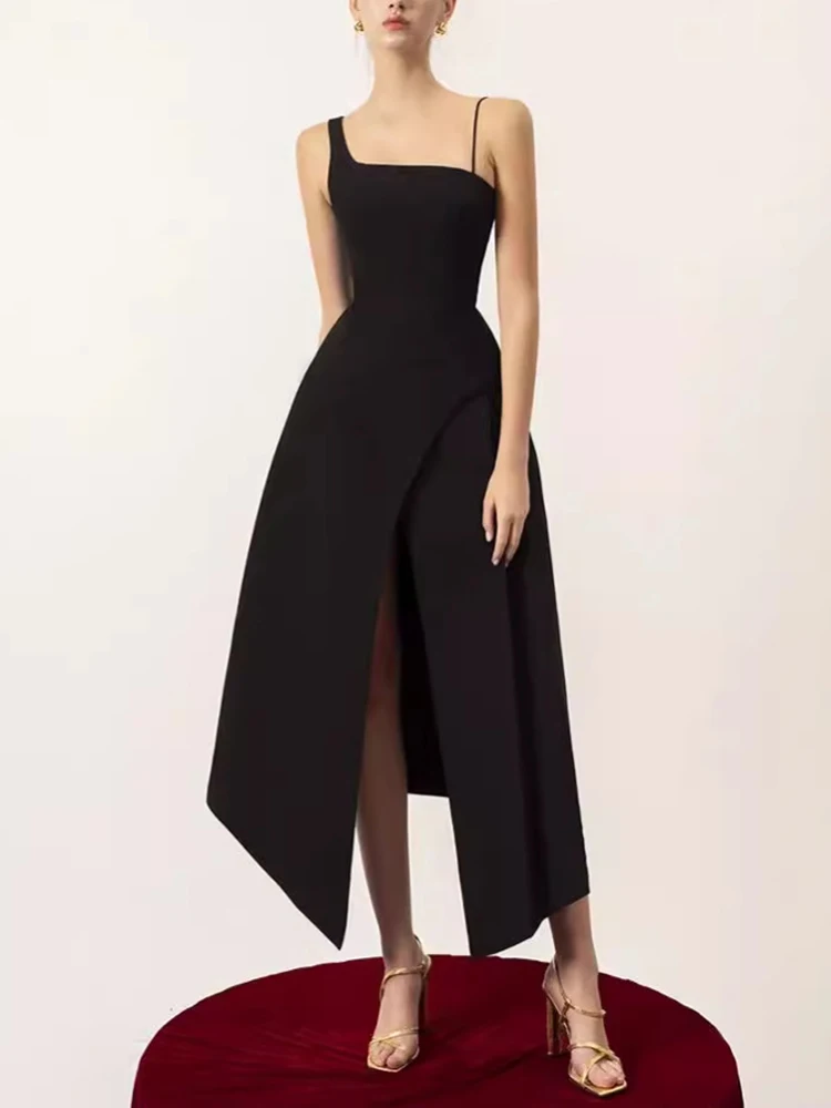 GALCAUR elegante vestido de noche plisado de Color de éxito para mujer chal empalmado sin mangas de cintura alta vestidos adelgazantes mujer otoño