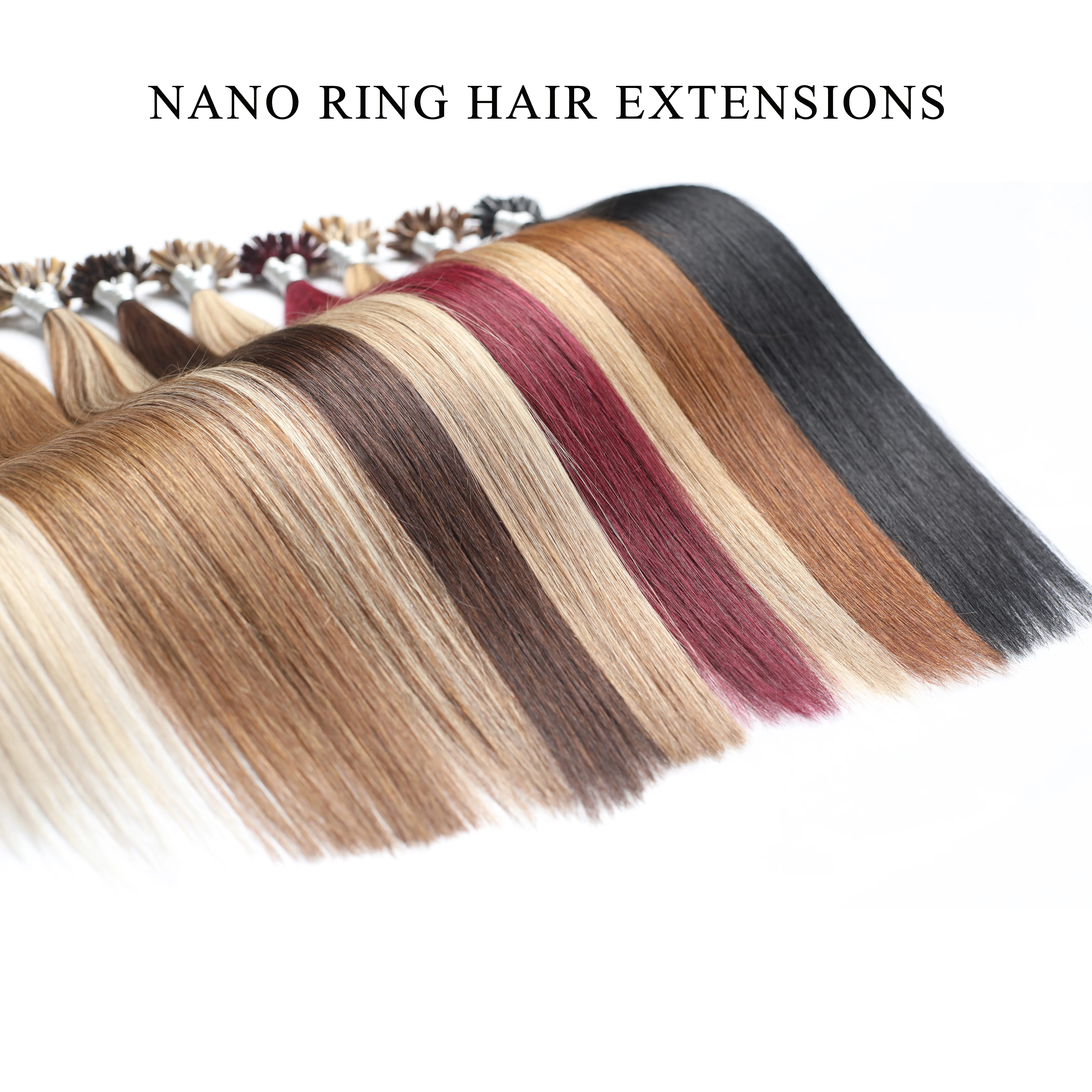 

Kiikiigirl Nano Bead Hair Extensions Human Hair Cold Fusion Nano Tip Hair Nano Link Extensions 50G/50S Nano Loop Hair Pre Bonded