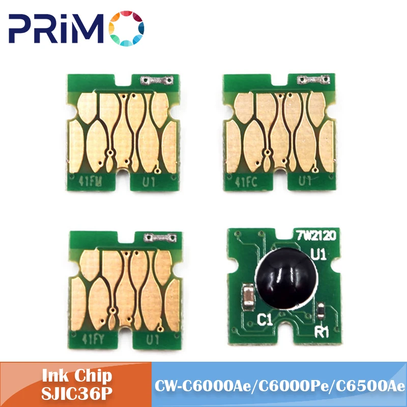 One-Time Ink Cartridge Chip Disposable for Epson CW-C6000Ae C6000Pe C6500Ae C6500Pe Inkjet Label Printer