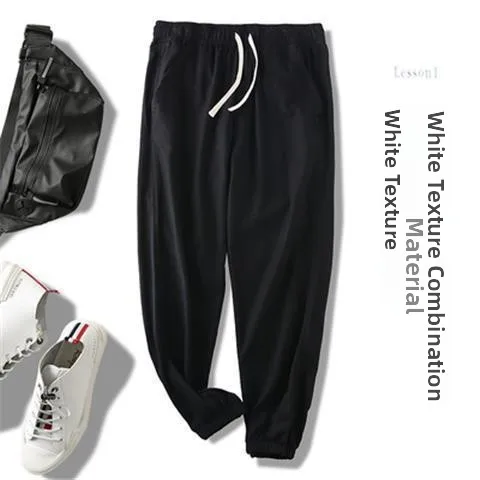 

Italian Sle Men's Summer Thin Breathable Linen Pants Cotton Linen Color Long Trousers High Waist Straight Leg Casual ...