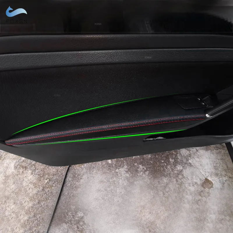 

2 шт. для VW Golf 7 MK7 VII 2014 2015 2016 2017 2018 только 2 двери, внутренняя дверь автомобиля, подлокотник, панель, кожаная отделка из микрофибры