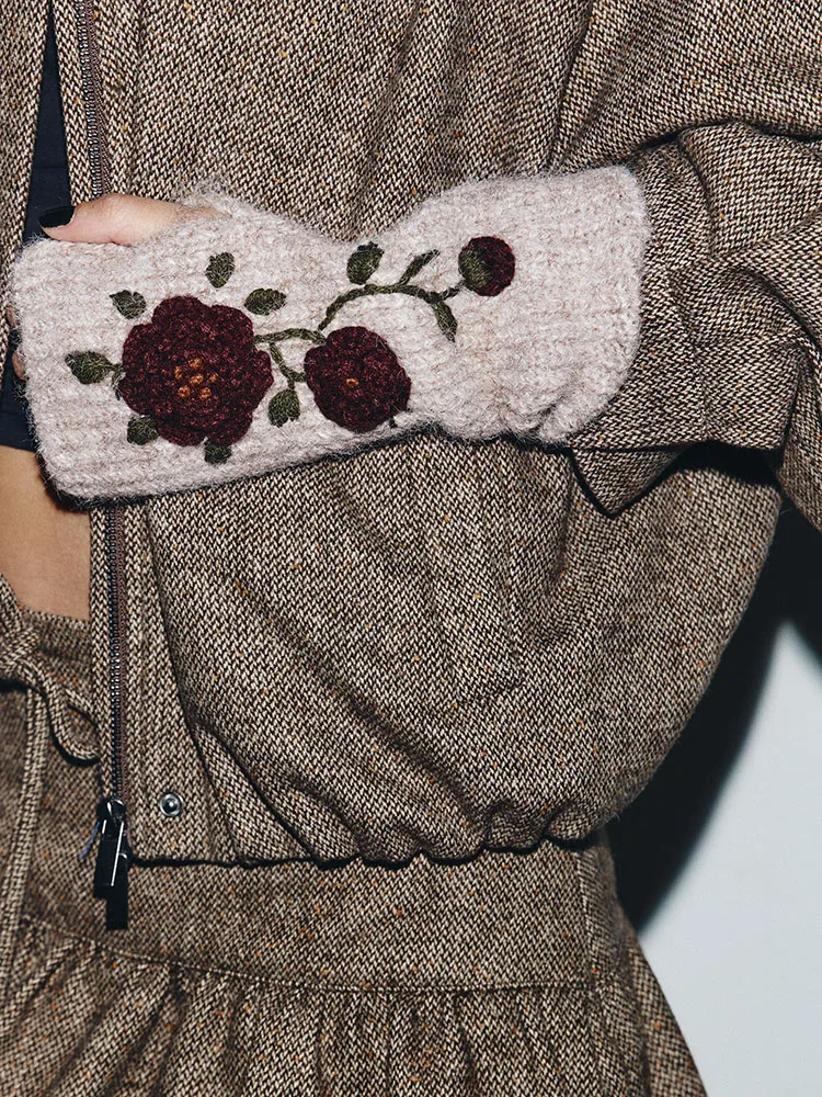 قفازات شتوية وصلت حديثًا 0653273 7 وشاح 0653272 7 قبعة 065327 7 ملابس وإكسسوارات نسائية عرقية