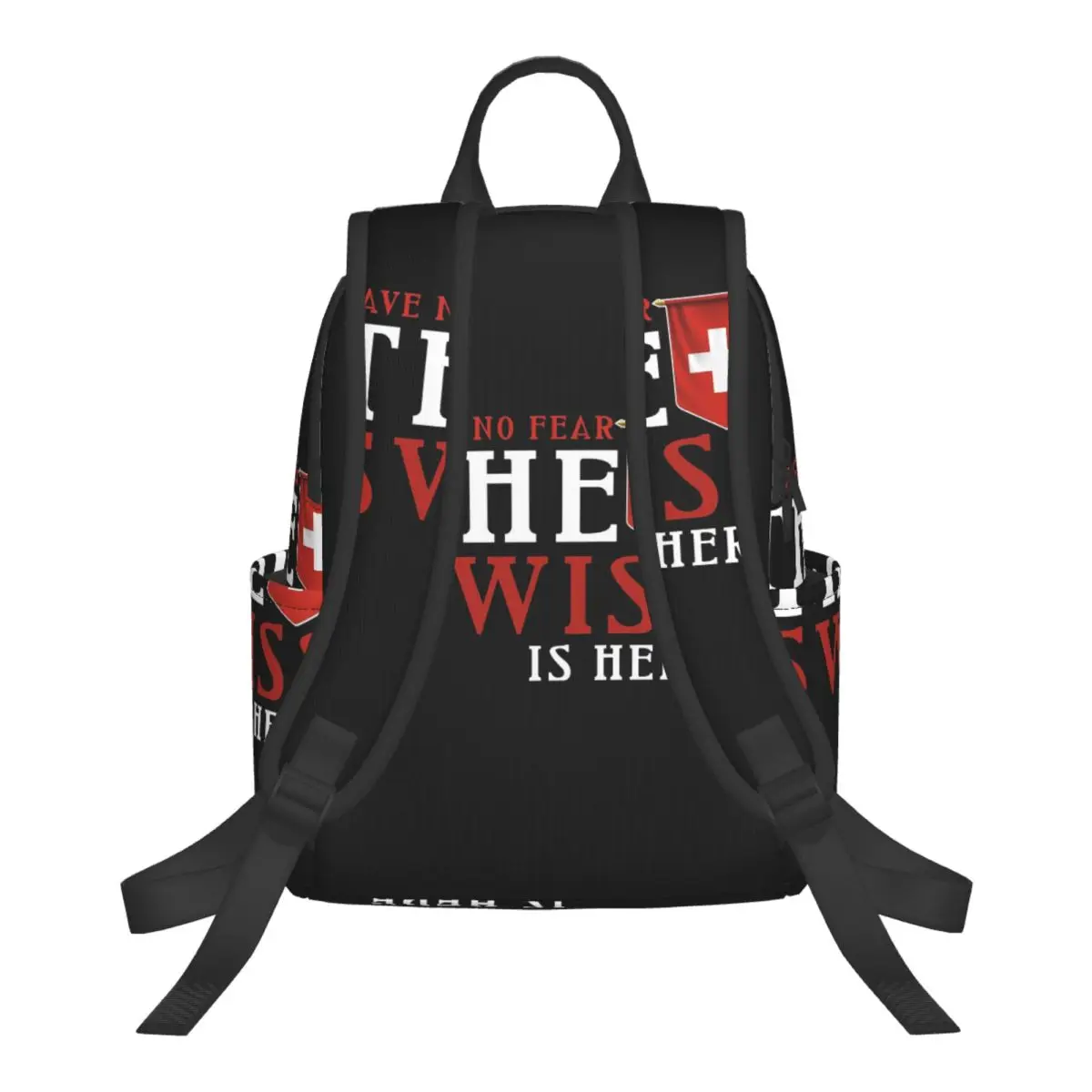 Swiss Switzerland Flag Student Backpack School Bag Hiking Travel Daypack for Men Women Fashion Bookbag Shoulder Bags