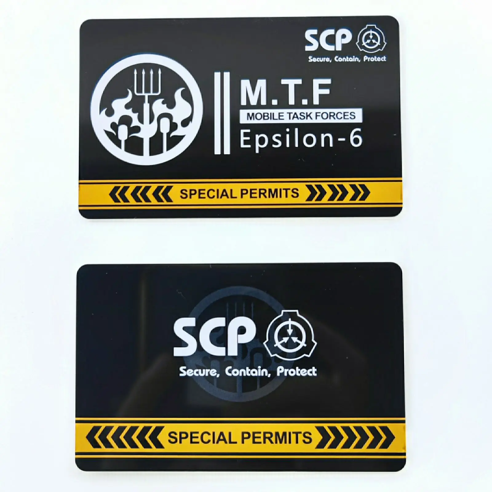 SCP foundation M.T.F mobile task forces PVC hardcard secret GUARD Cosplay card scp-78