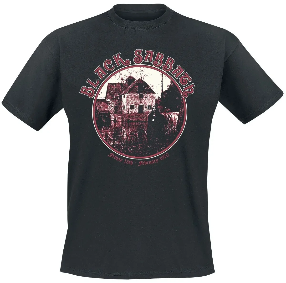 Black Sabbath 1970 Debütalbum House Print T-Shirt für Männer und Frauen, Heavy-Metal-Band Unisex-Tee – Detail 3