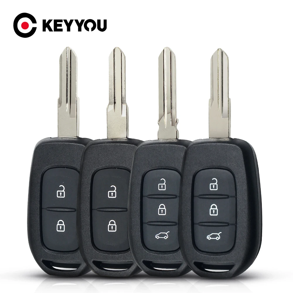 KEYYOU 1PCS NEW 2Buttons Car Key Shell Fob For Renault Sandero Symbol Trafic Dacia Logan Key Case Cover Replacement