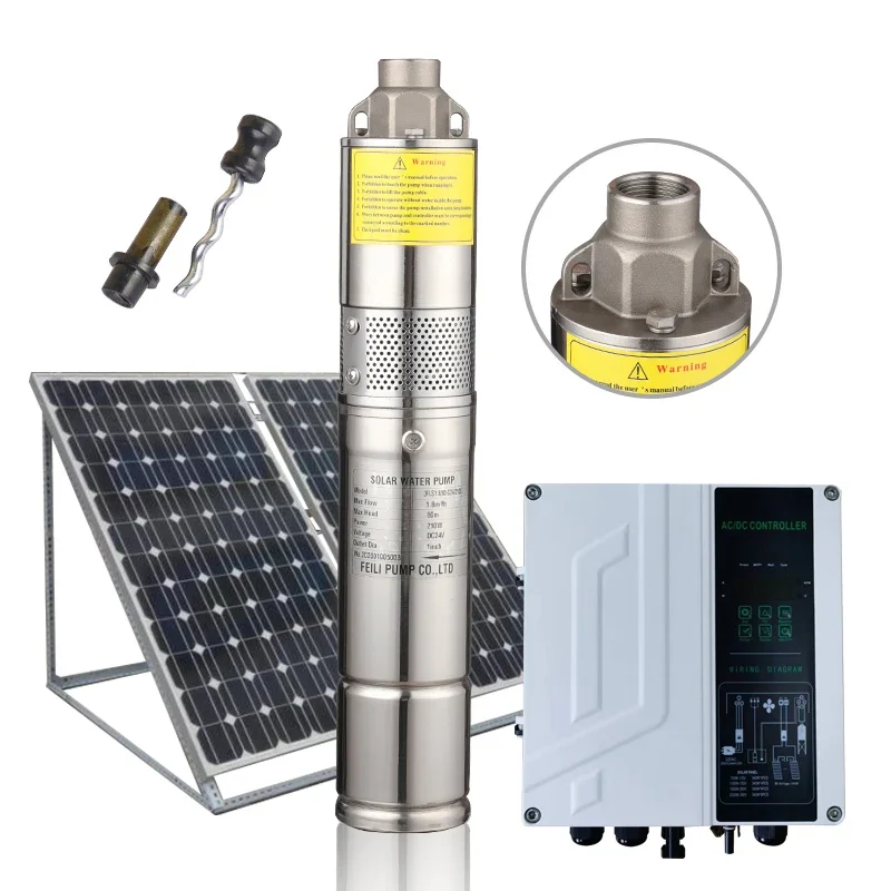 750w Acdc Pump Agricultural Irrigation Submersible Solar Energy Water Pump System Acdc Hybrid Solar Pump