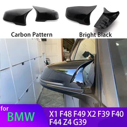 Carbon Fiber Look Black Rearview Mirror cover for BMW F44 F40 G29 2020+ F48 F49 F52 2019-2020 For X2 F39 Toyota Supra 2019-2020